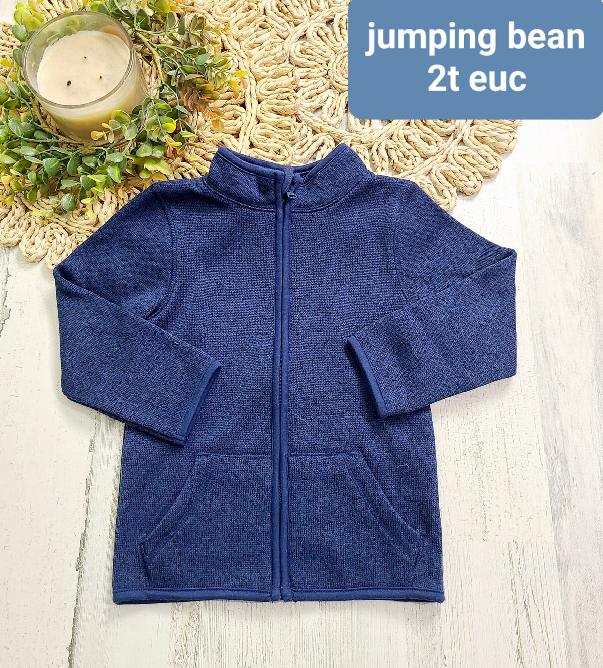 jumping beans navy zip boys