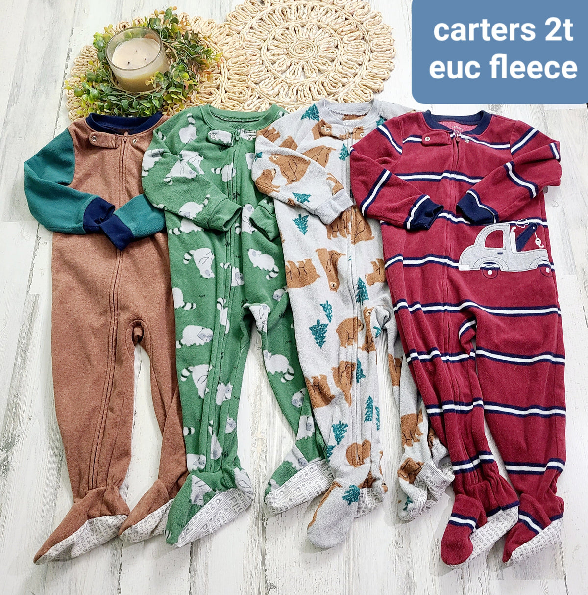 carters fleece 4 pajamas