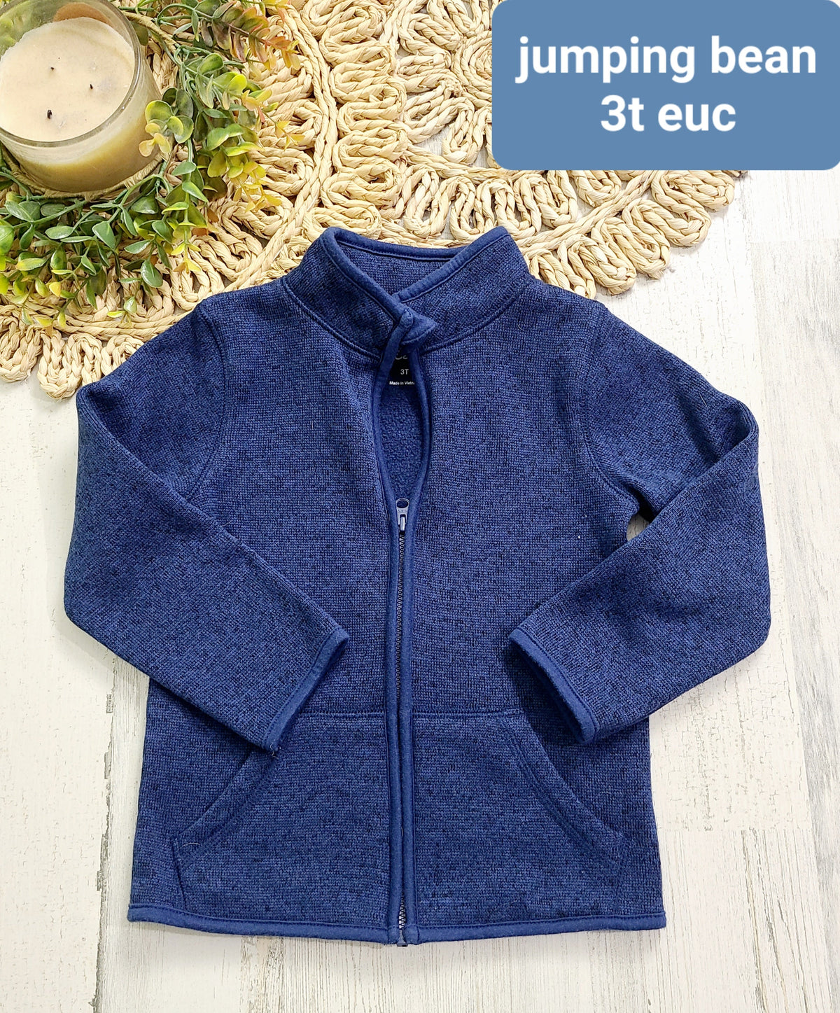 jumping beans 3t navy zip