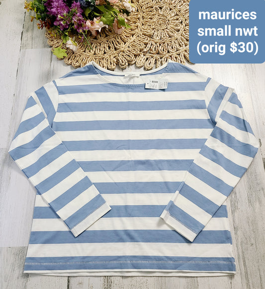 new maurices blue stripes long sleeve