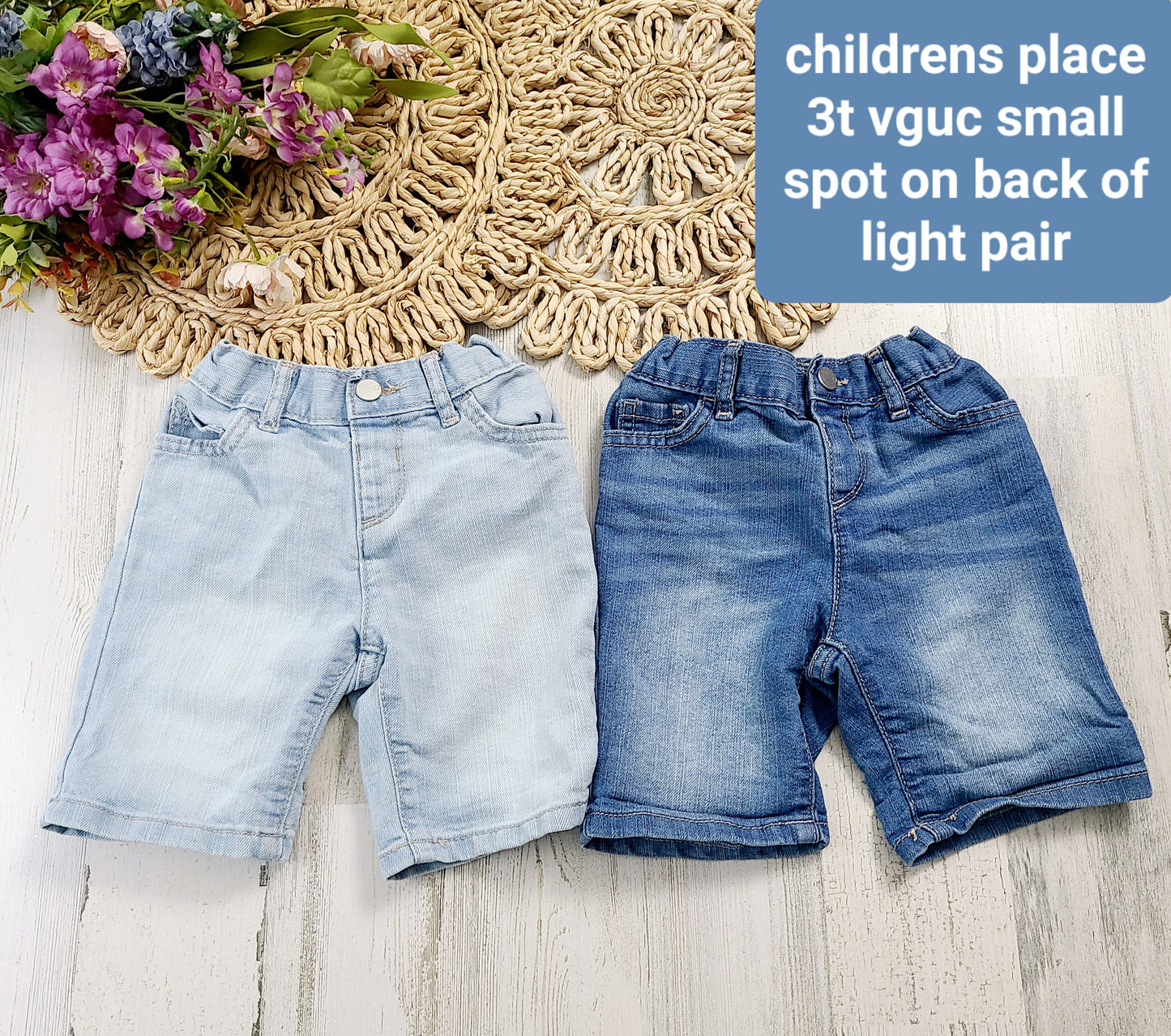childrens place jean shorts 2 pairs