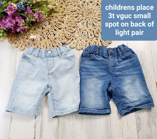 childrens place jean shorts 2 pairs