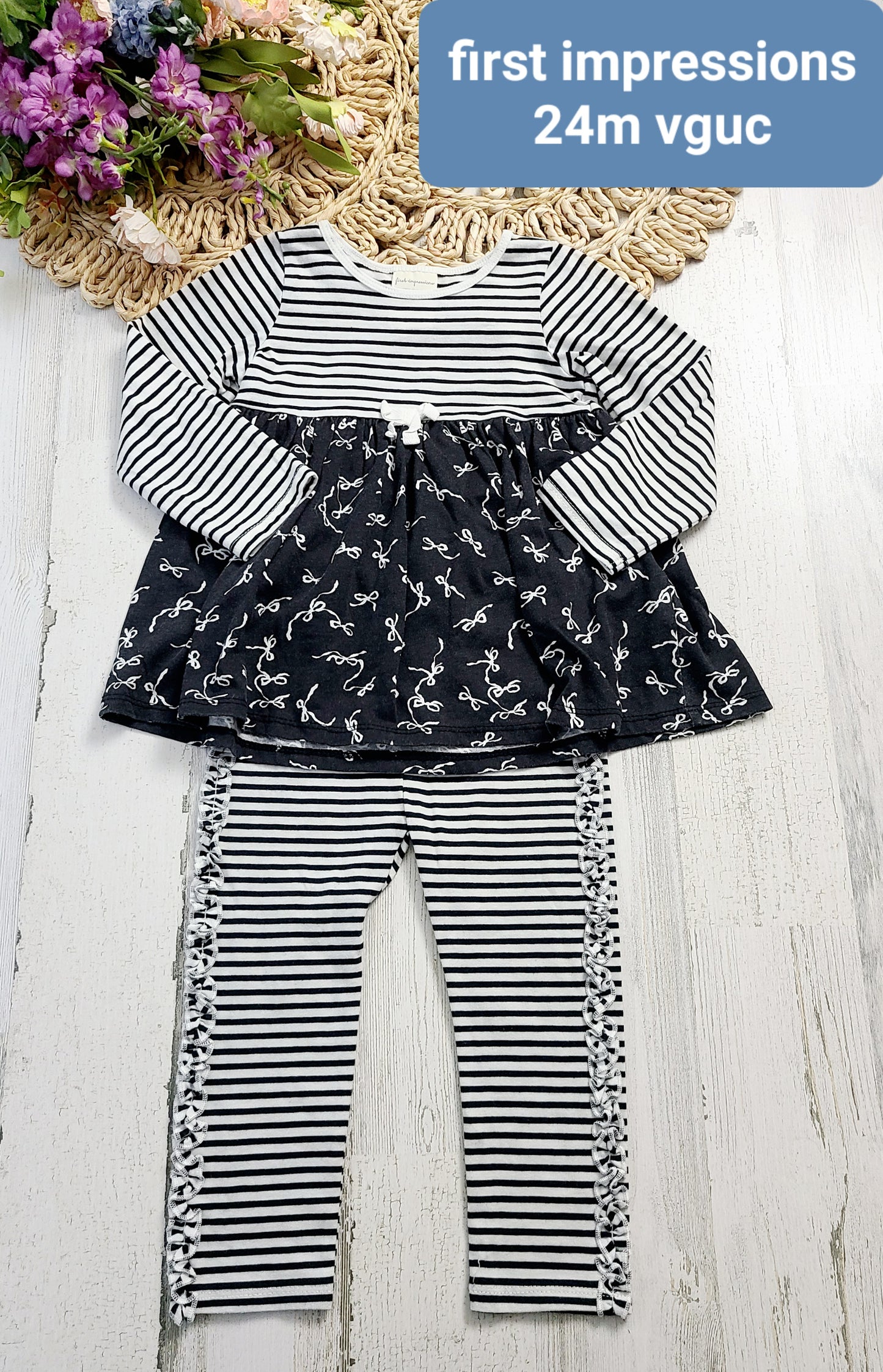 first impressions bows and stripes
