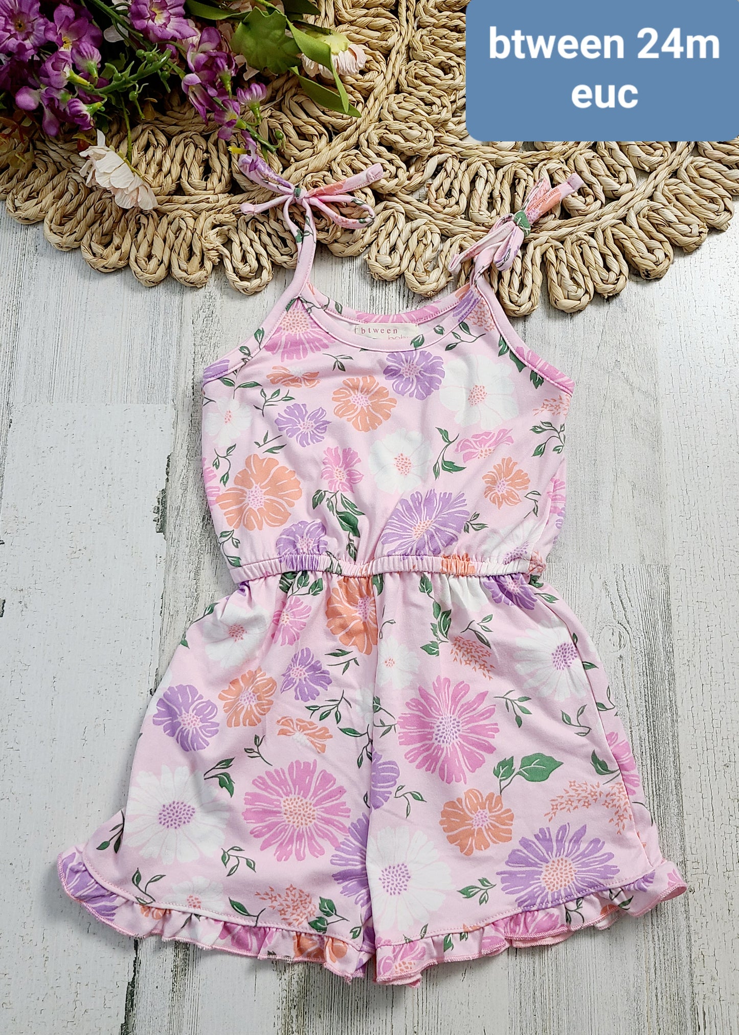 btween floral romper 24m