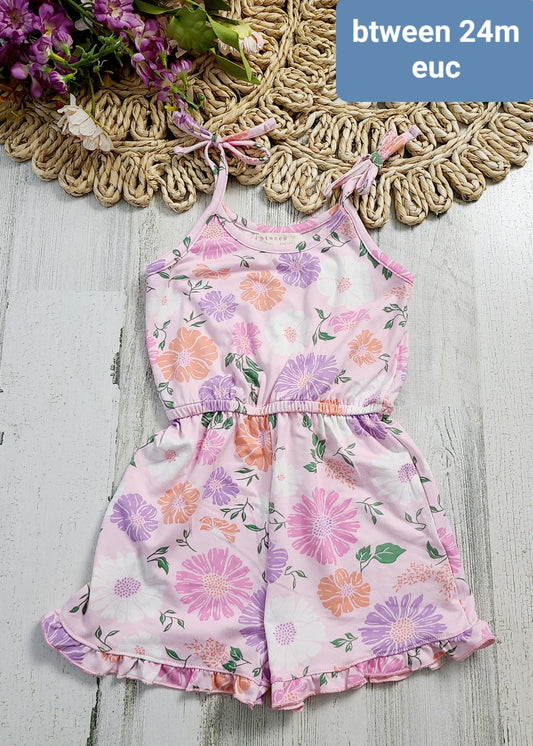 btween floral romper 24m