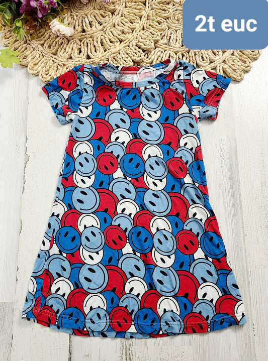 2t smiley face dress