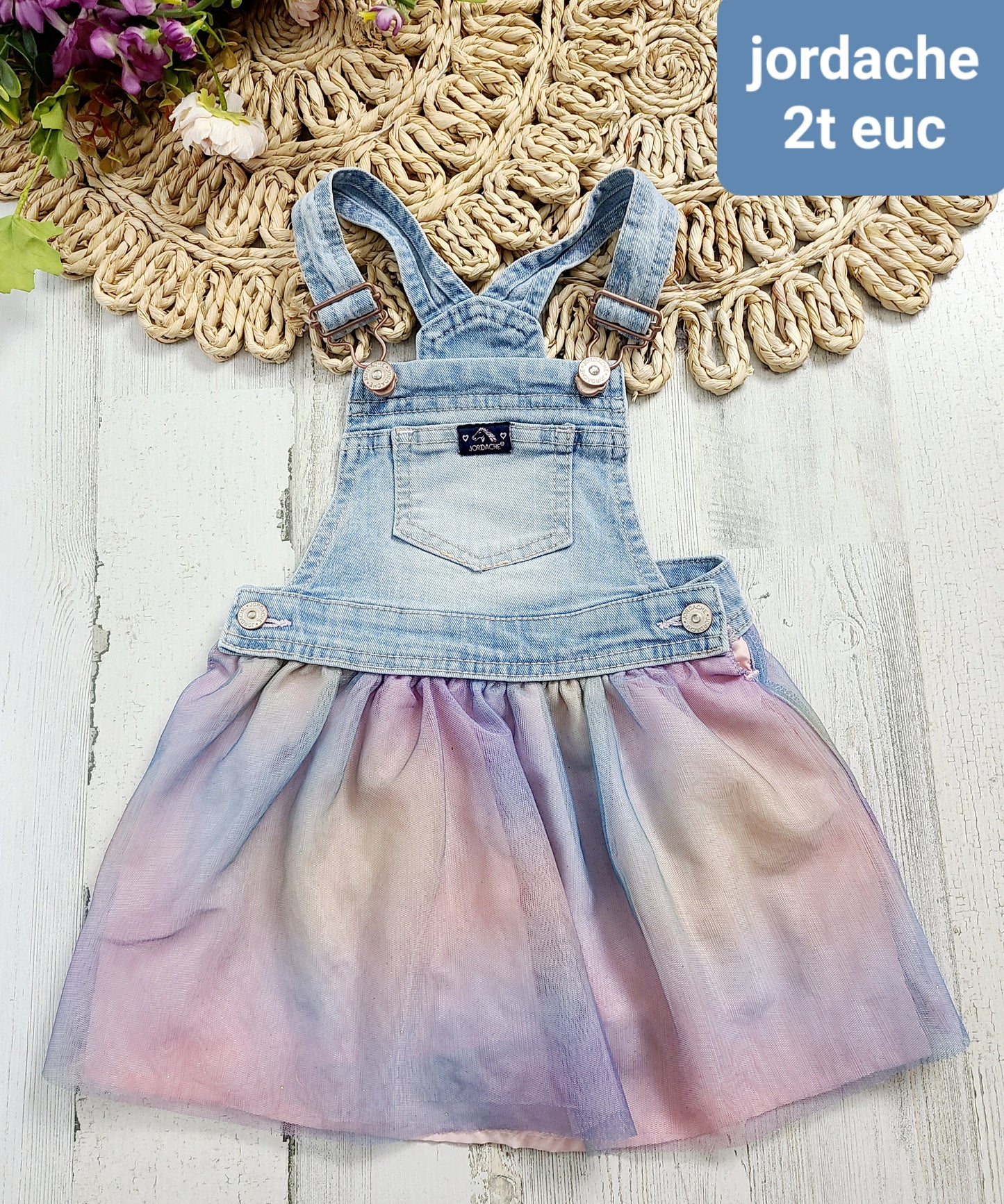 jordache overall skirt 2t