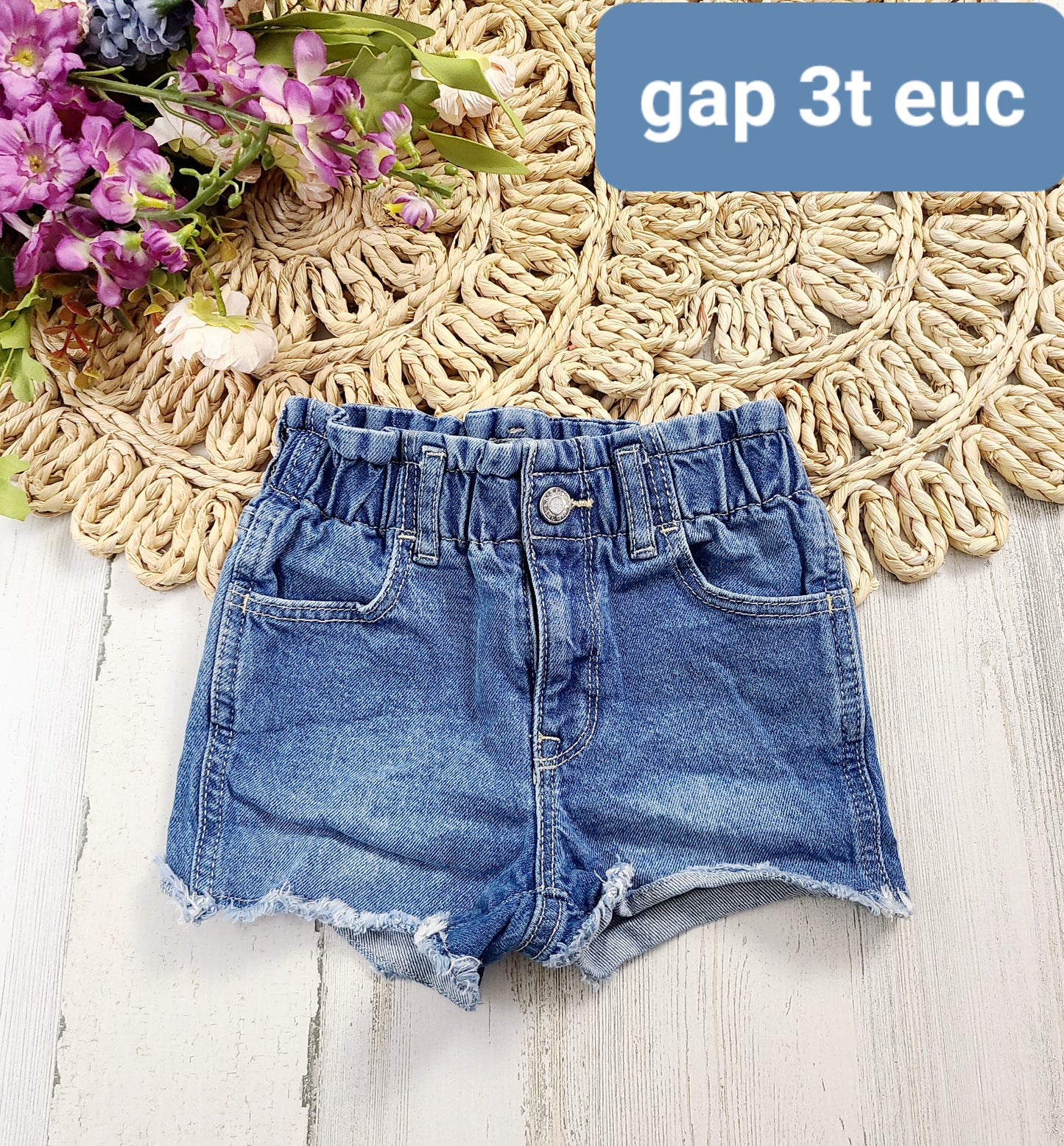 gap 3t jean shorts elastic waist