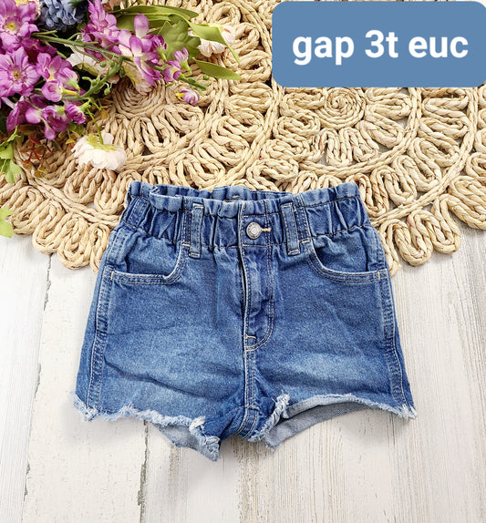gap 3t jean shorts elastic waist