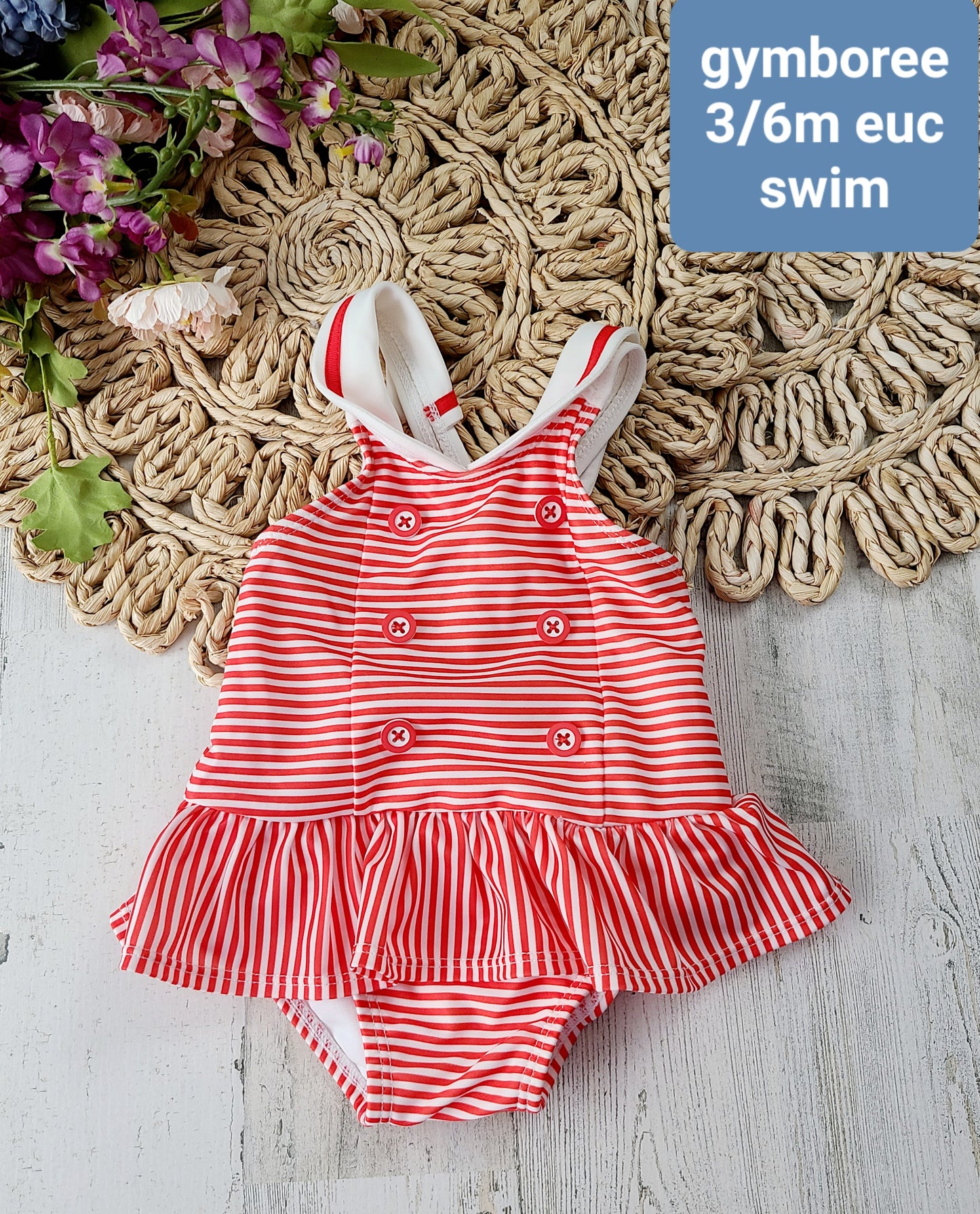gymboree striped red swim