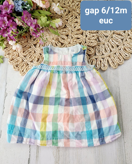 gap plaid dress 6/12m