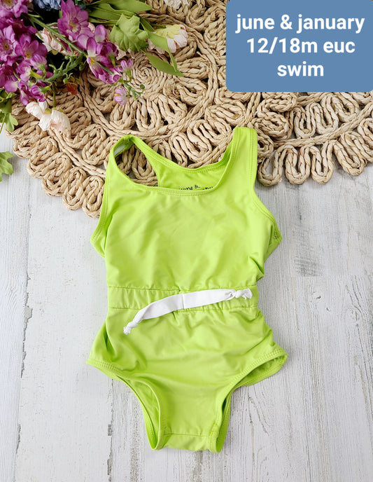 june & january lime green swim