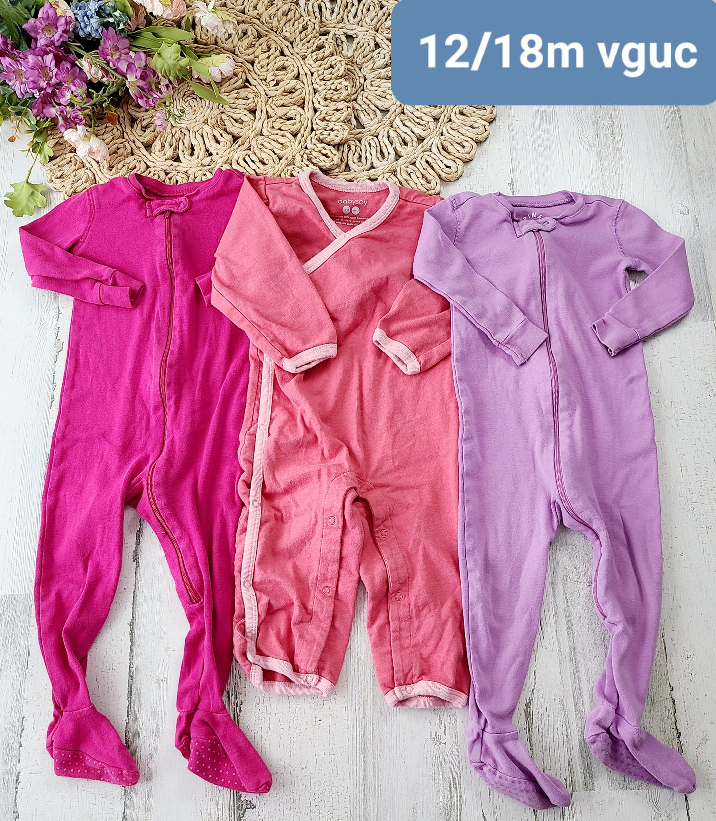 pink and purple pj 12/18m