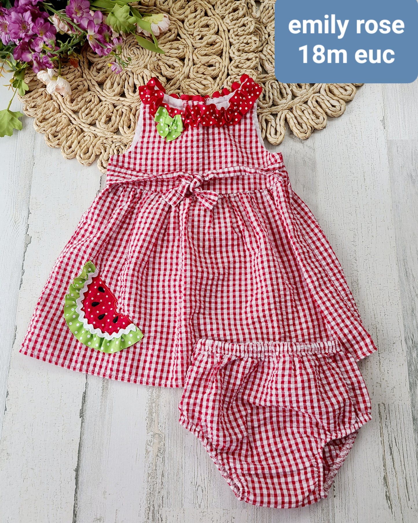 emily rose watermelon plaid