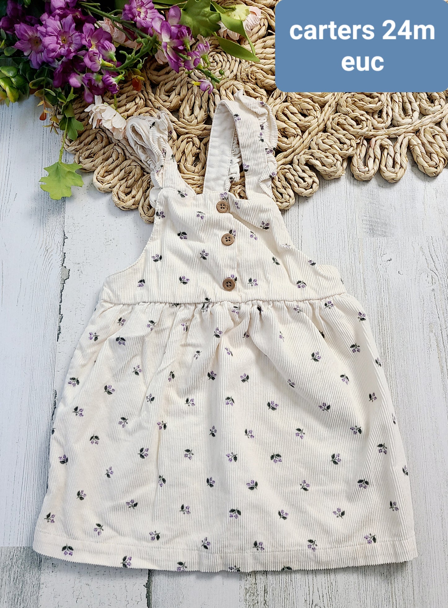 carters overall skirt ivory floral