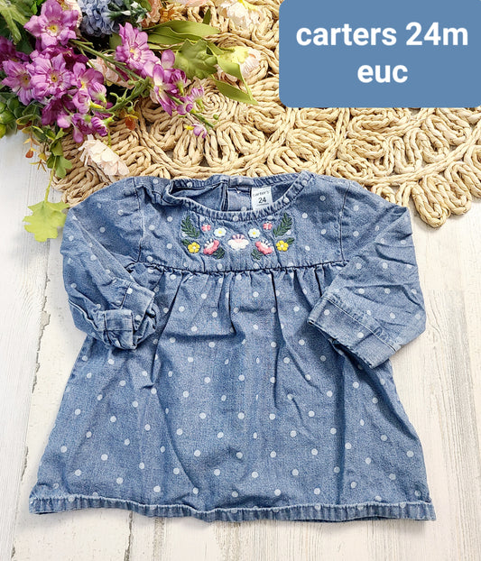 carters chambray dots and flowers