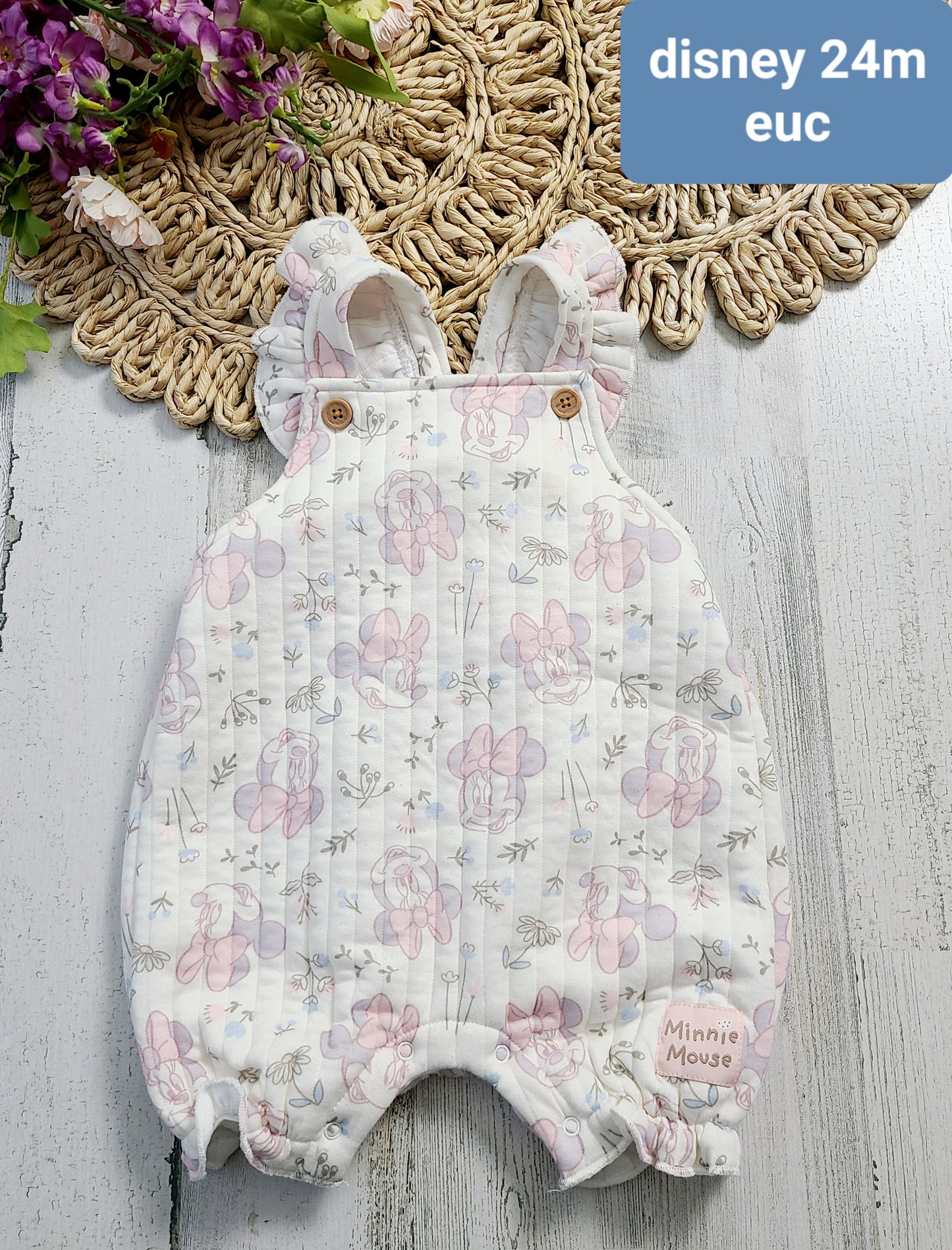 disney minnie quilted romper