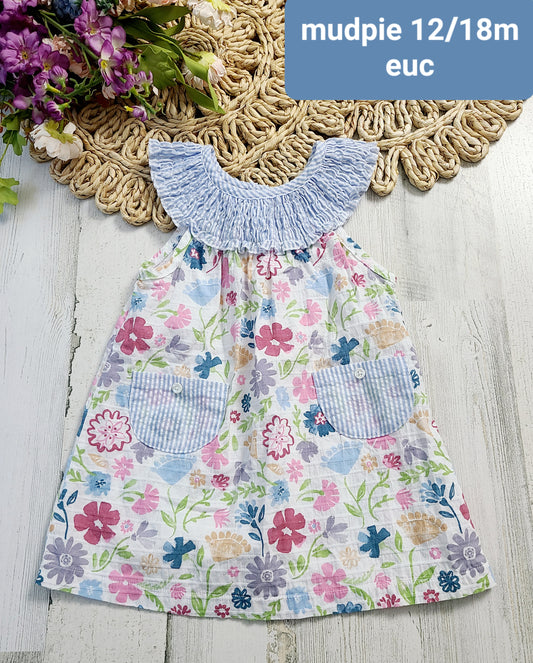 mudpie floral and striped dress