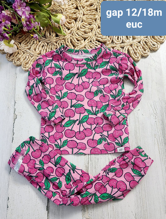gap cherries pink pj