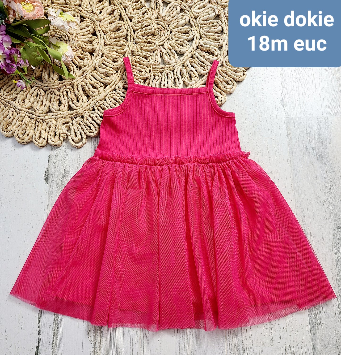 okie dokie pink tutu dress 18m