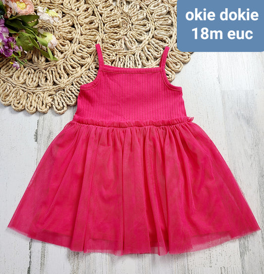 okie dokie pink tutu dress 18m