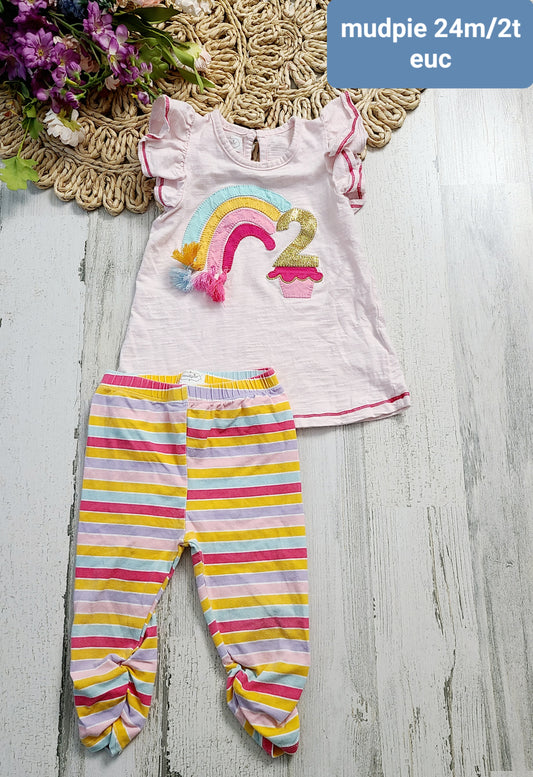 mudpie 2 rainbow outfit
