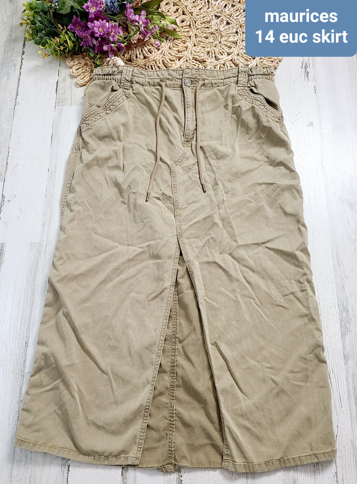 maurices open slit skirt