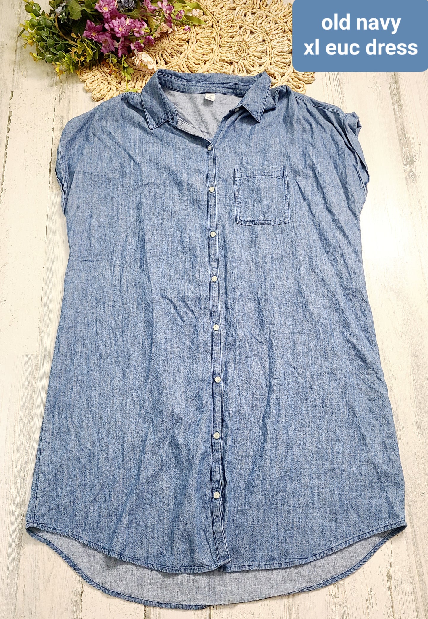 old navy xl chambray dress