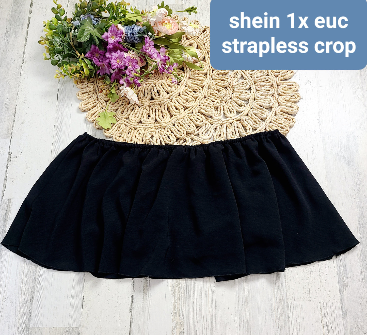 shein 1xl strapless crop top