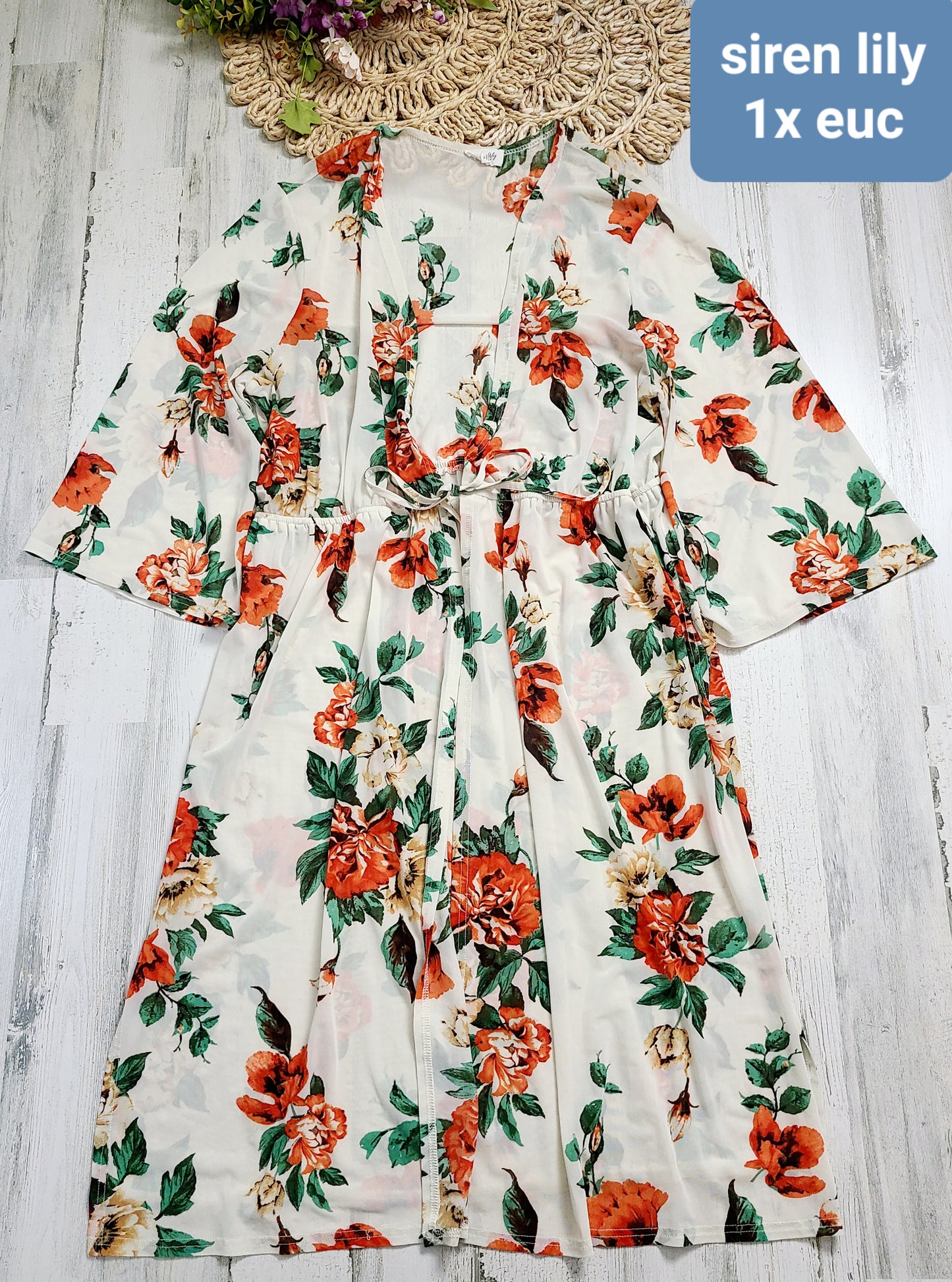 siren lily kimono front tie