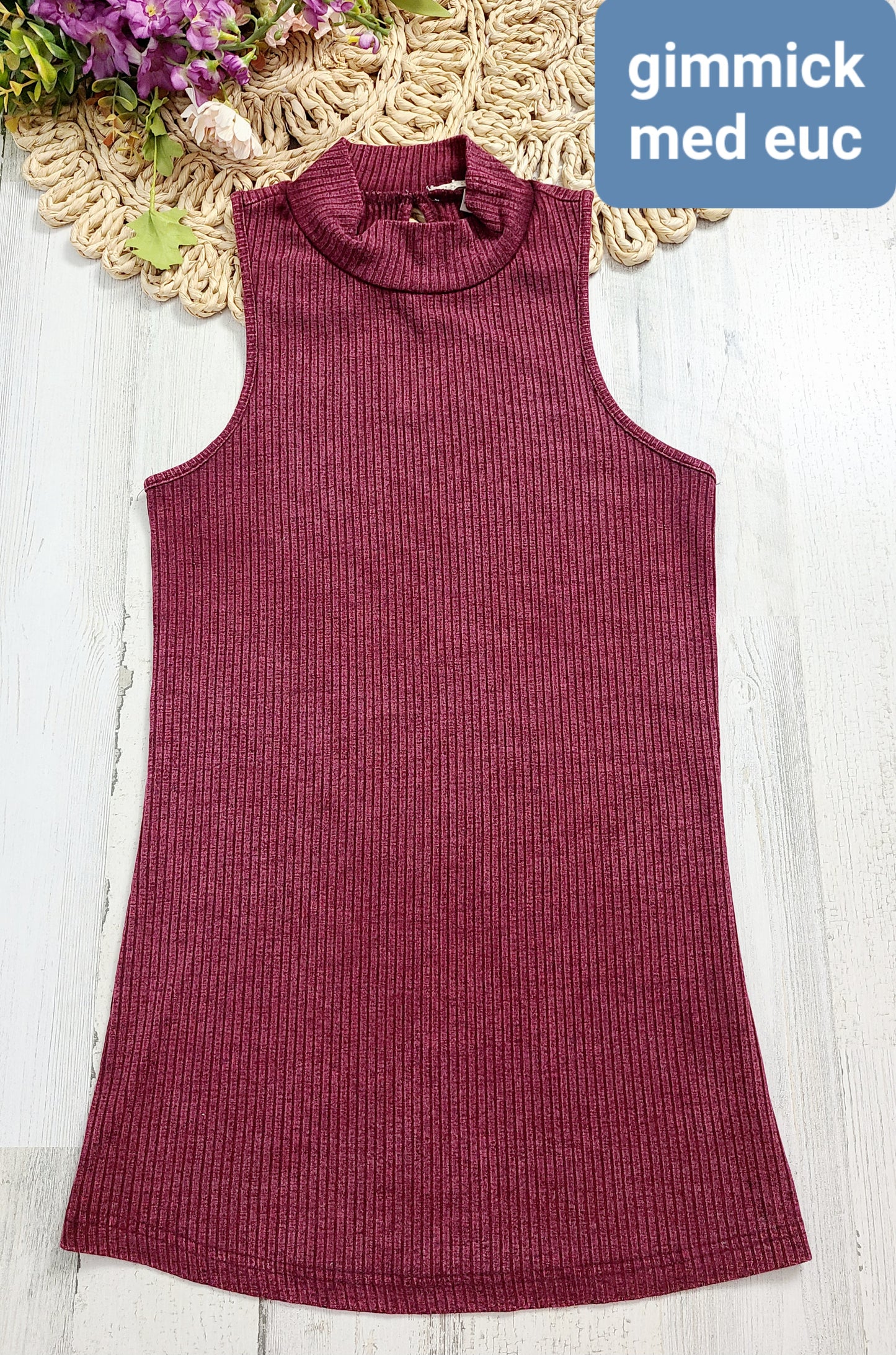 gimmick high neck tank