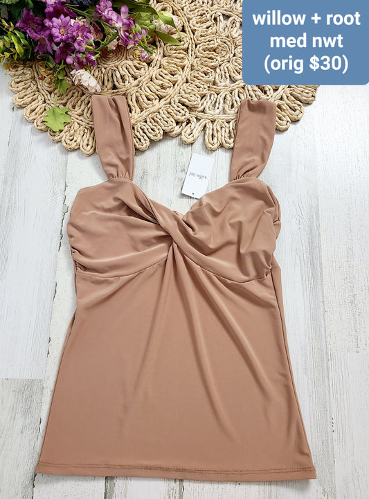 new willow+root sweetheart neck tank