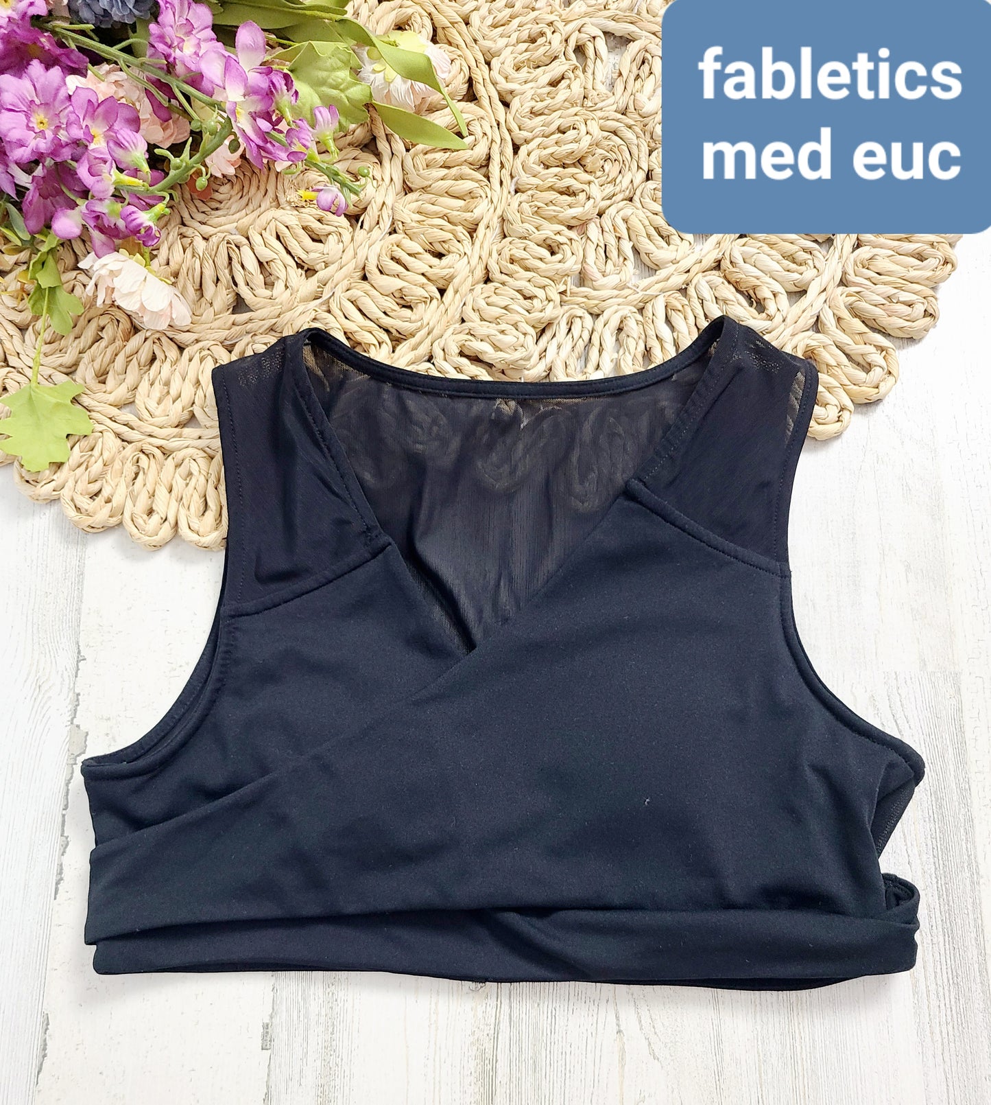 fabletics black crossover crop