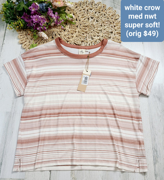 new white crow striped
