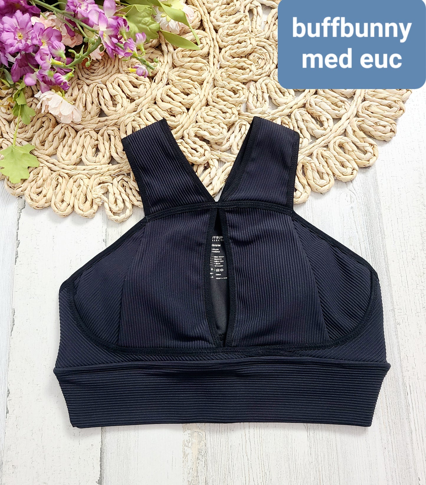 buffbunny front slit sports bra