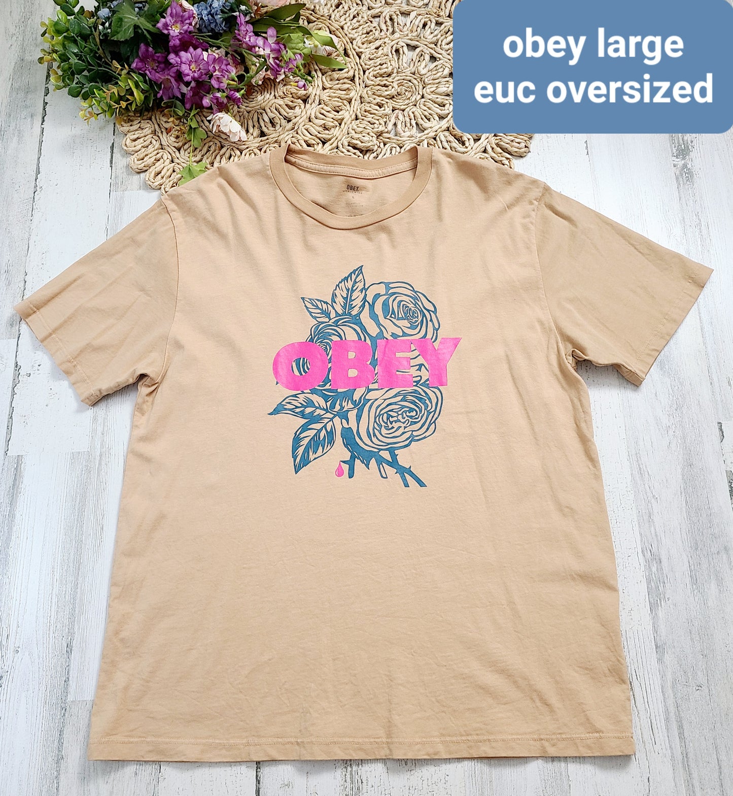 obey oversized tee