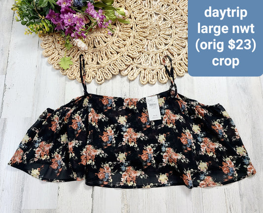 new daytrip crop cold shoulder top