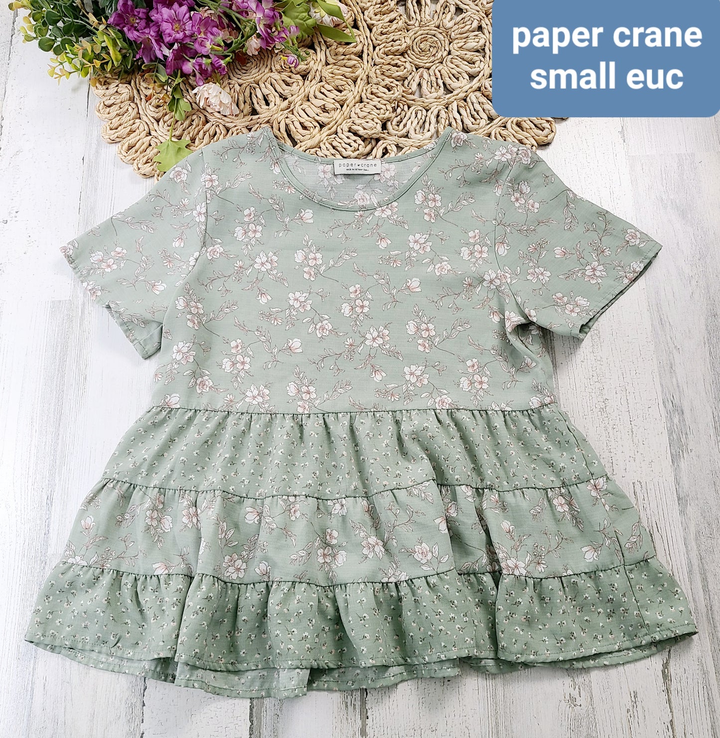 paper crane peplum