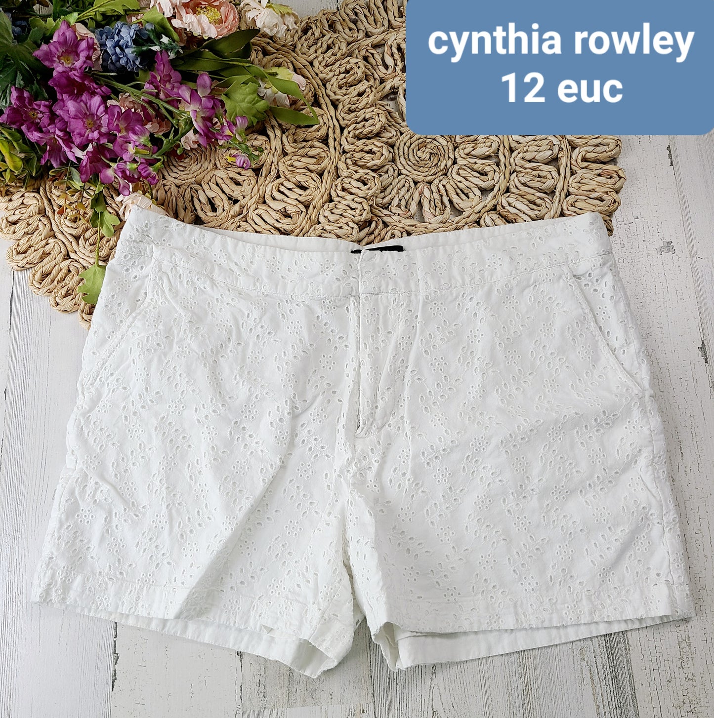cynthia rowley white shorts