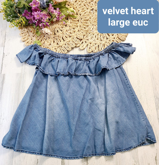 velvet heart off shoulder