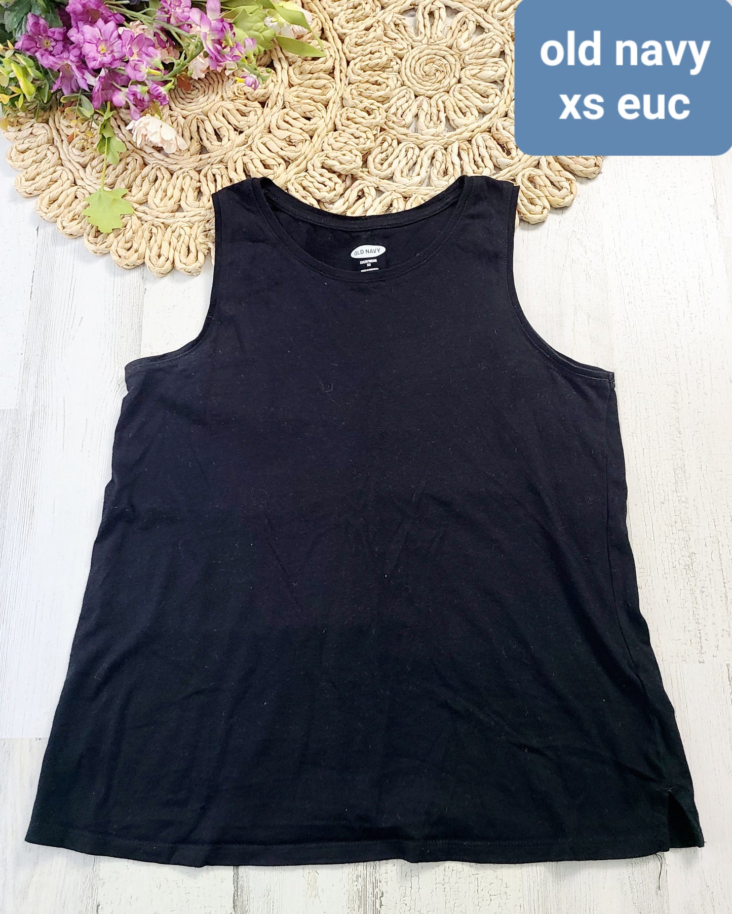 old navy black basic tank