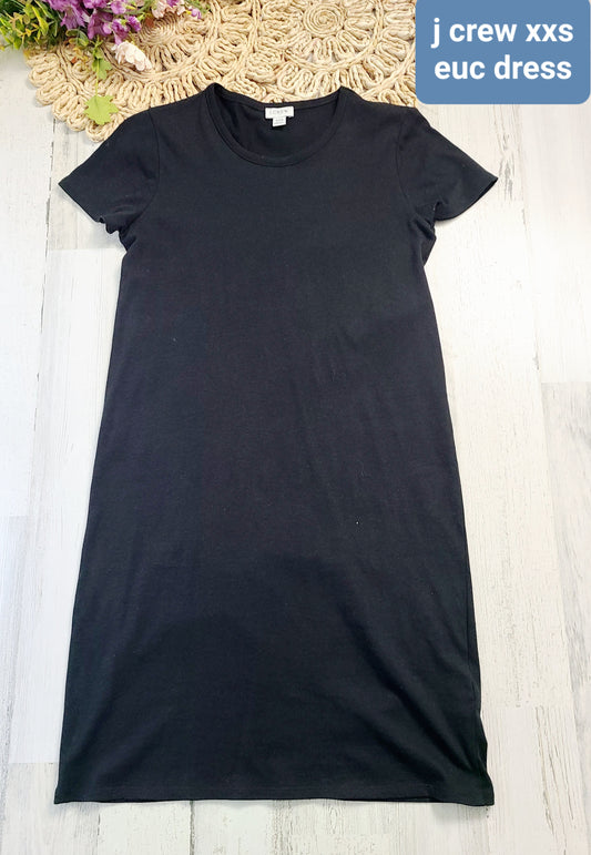 jcrew black tshirt dress