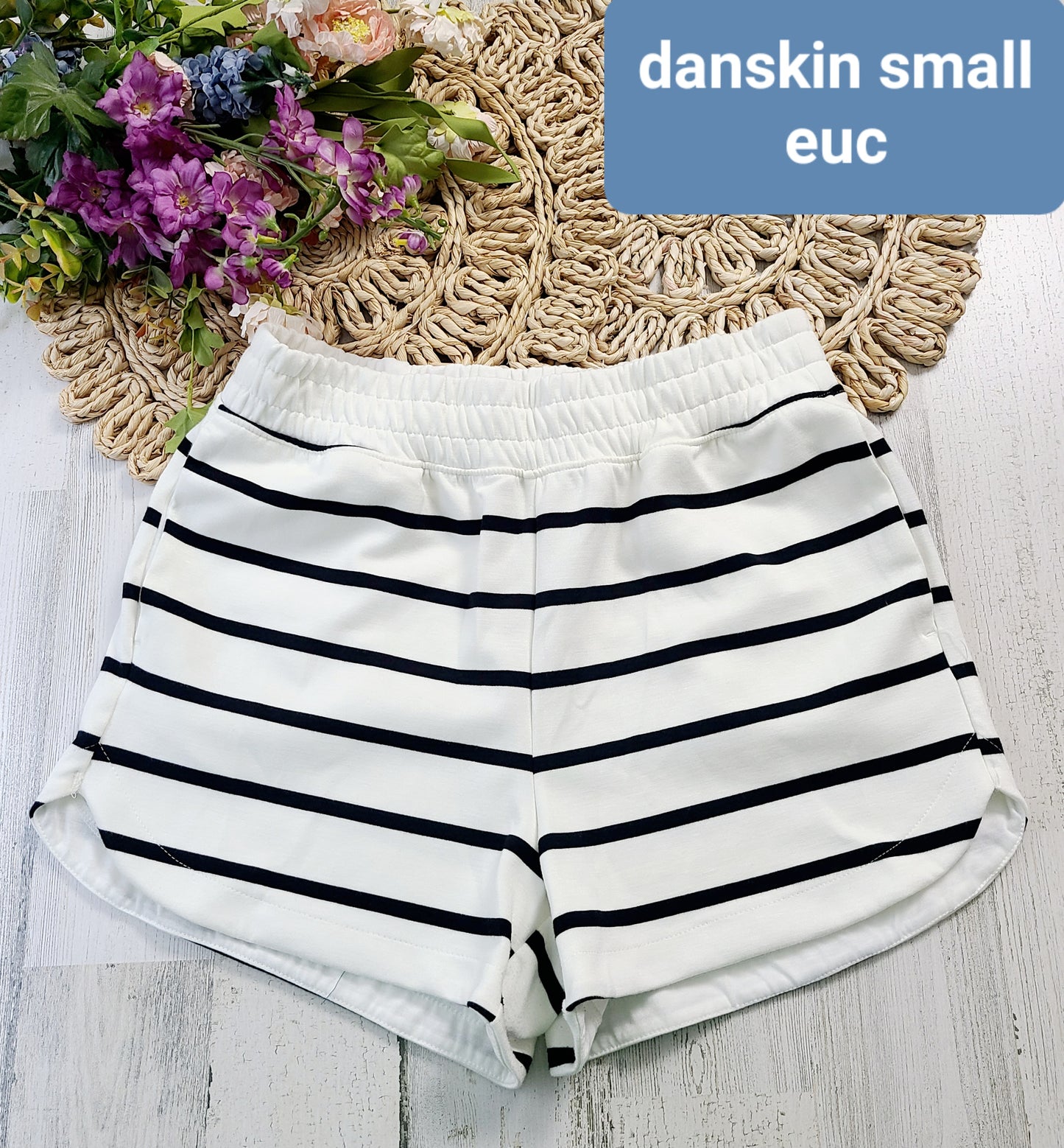danskin soft white shorts