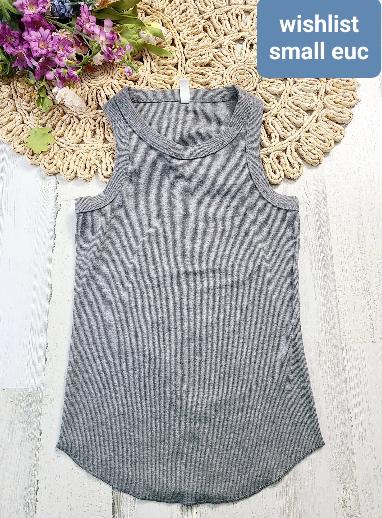 wishlist gray ribbed tank
