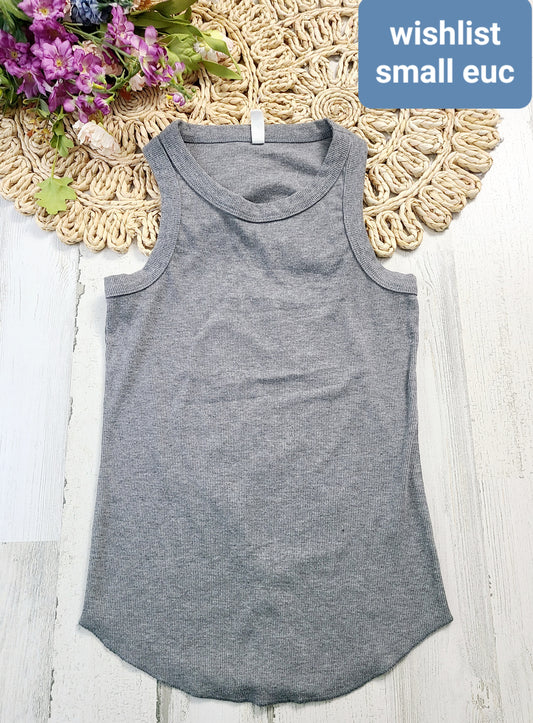 wishlist gray ribbed tank