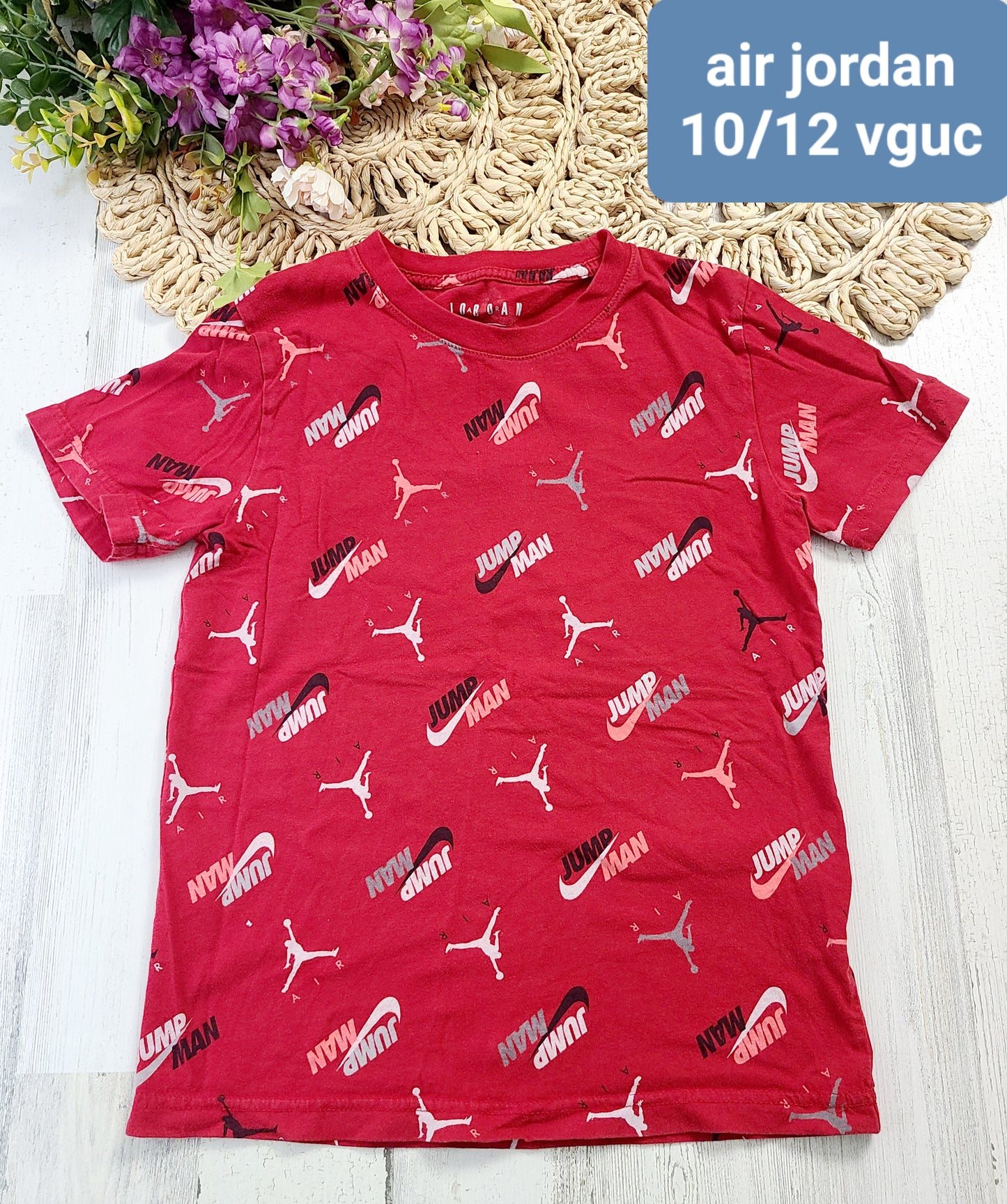 air jordan red tee
