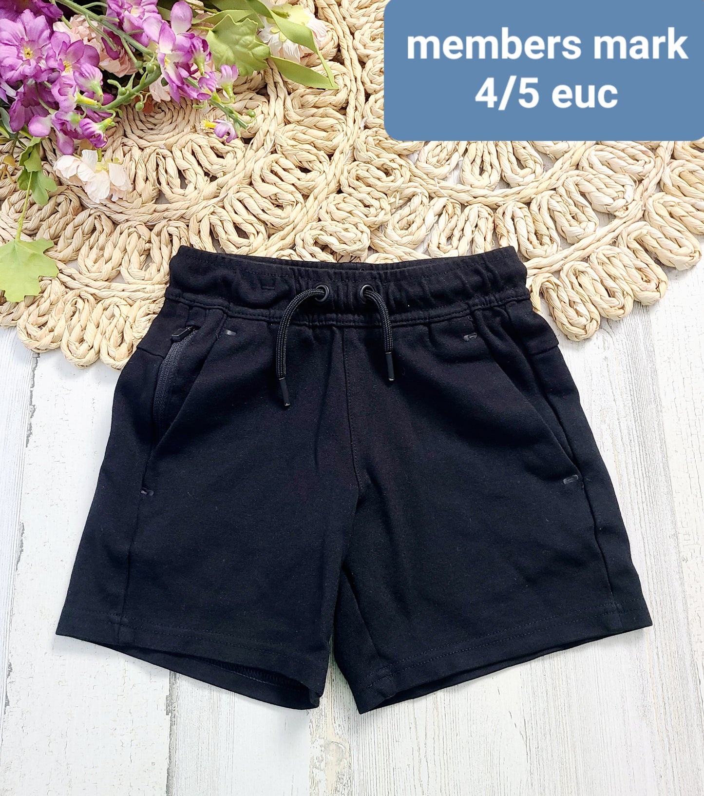 boys members mark black shorts