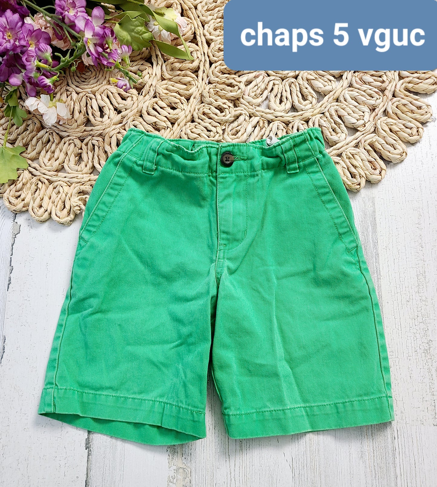 chaps bright green shorts