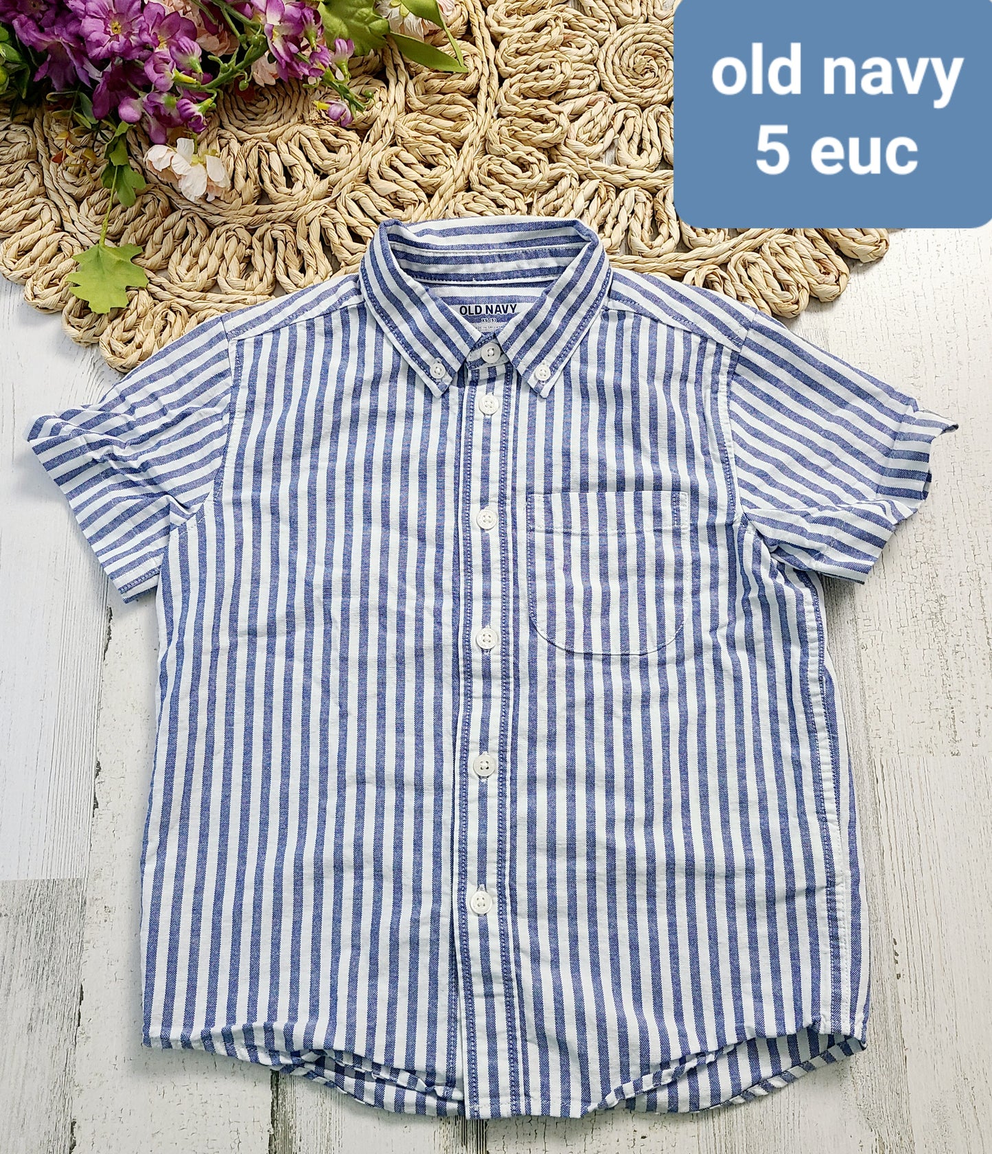 old navy white vertical stripes button down