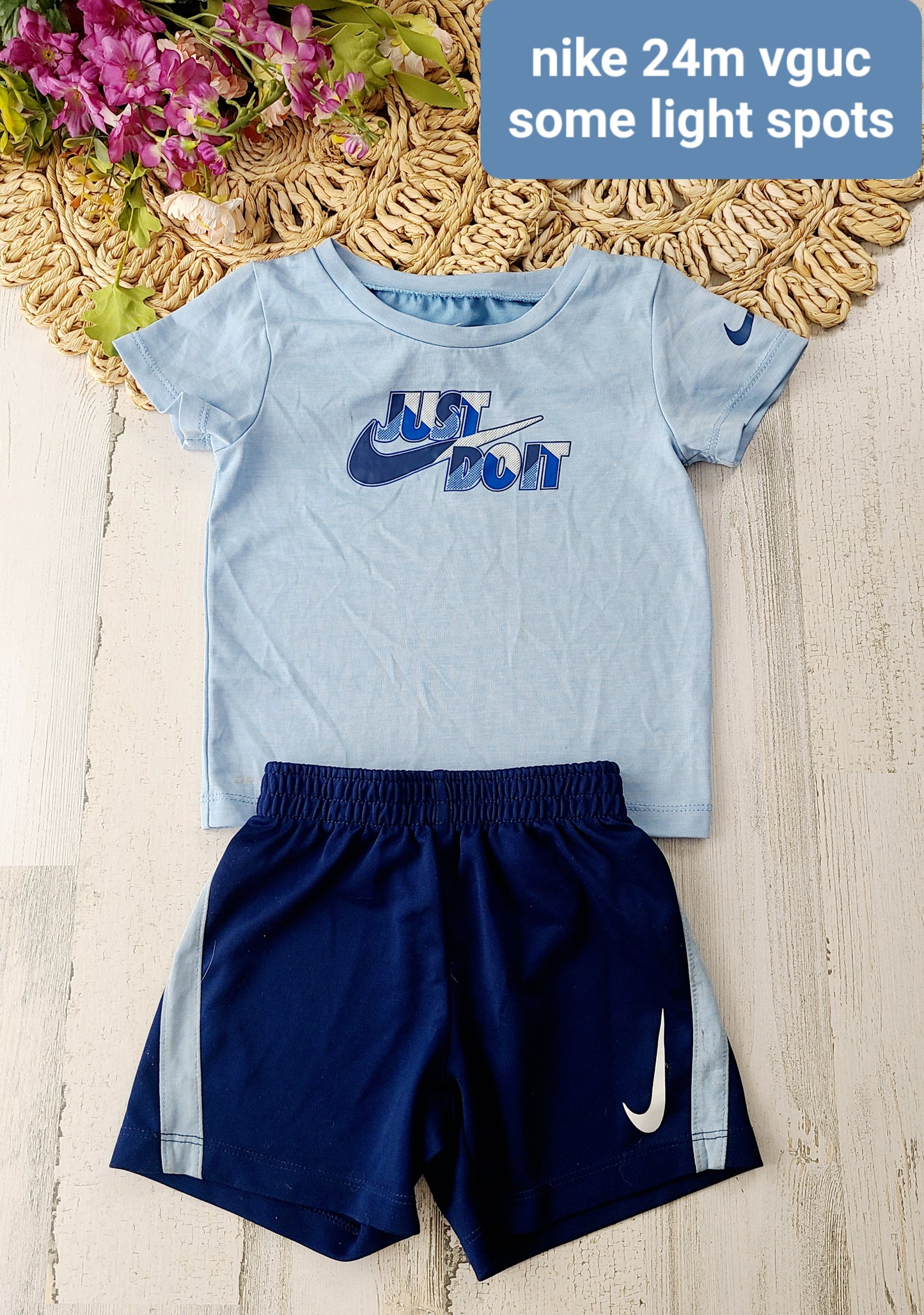nike baby blue and navy 24m